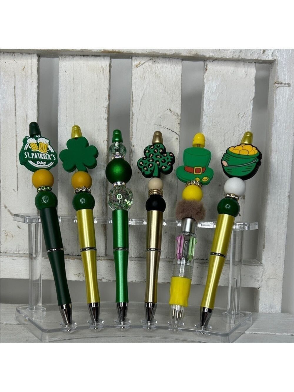 St. Patrick's Day Themed Pen Set - Green and Yellow